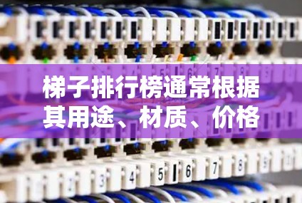 梯子排行榜通常根据其用途、材质、价格等因素进行排序,以下是常见的梯子类型及其特点 梯子排行榜通常根据其用途、材质、价格等因素进行排序,以下是常见的梯子类型及其特点